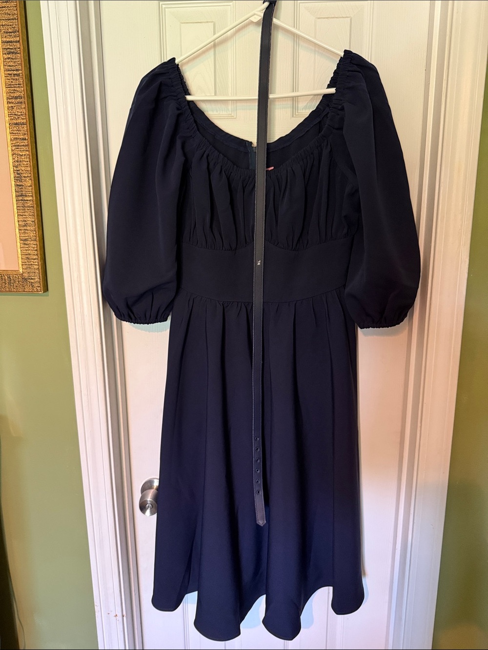Vacation dress in Navy Blue Vixen by Micheline Pitt size XL - Picture 3 of 6